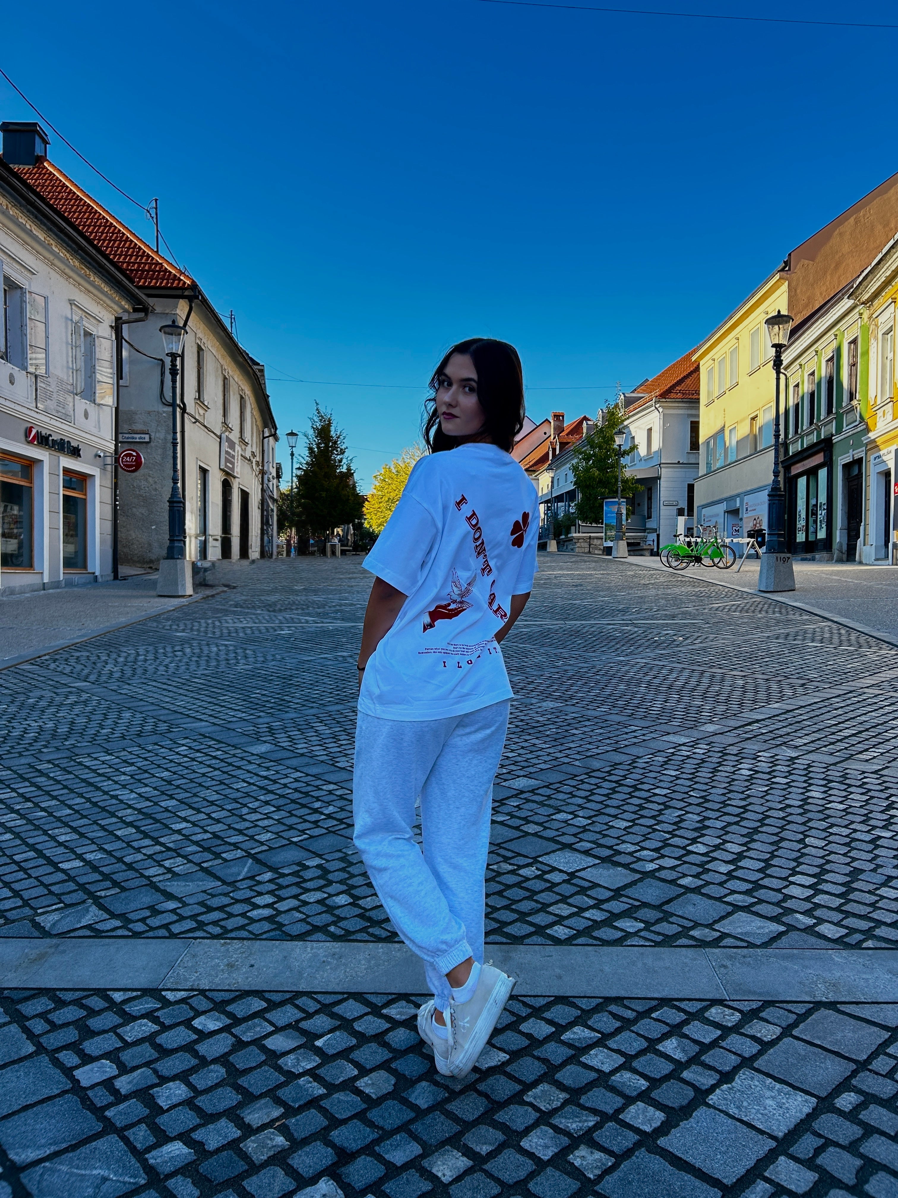 I DON'T CARE Oversized Tee