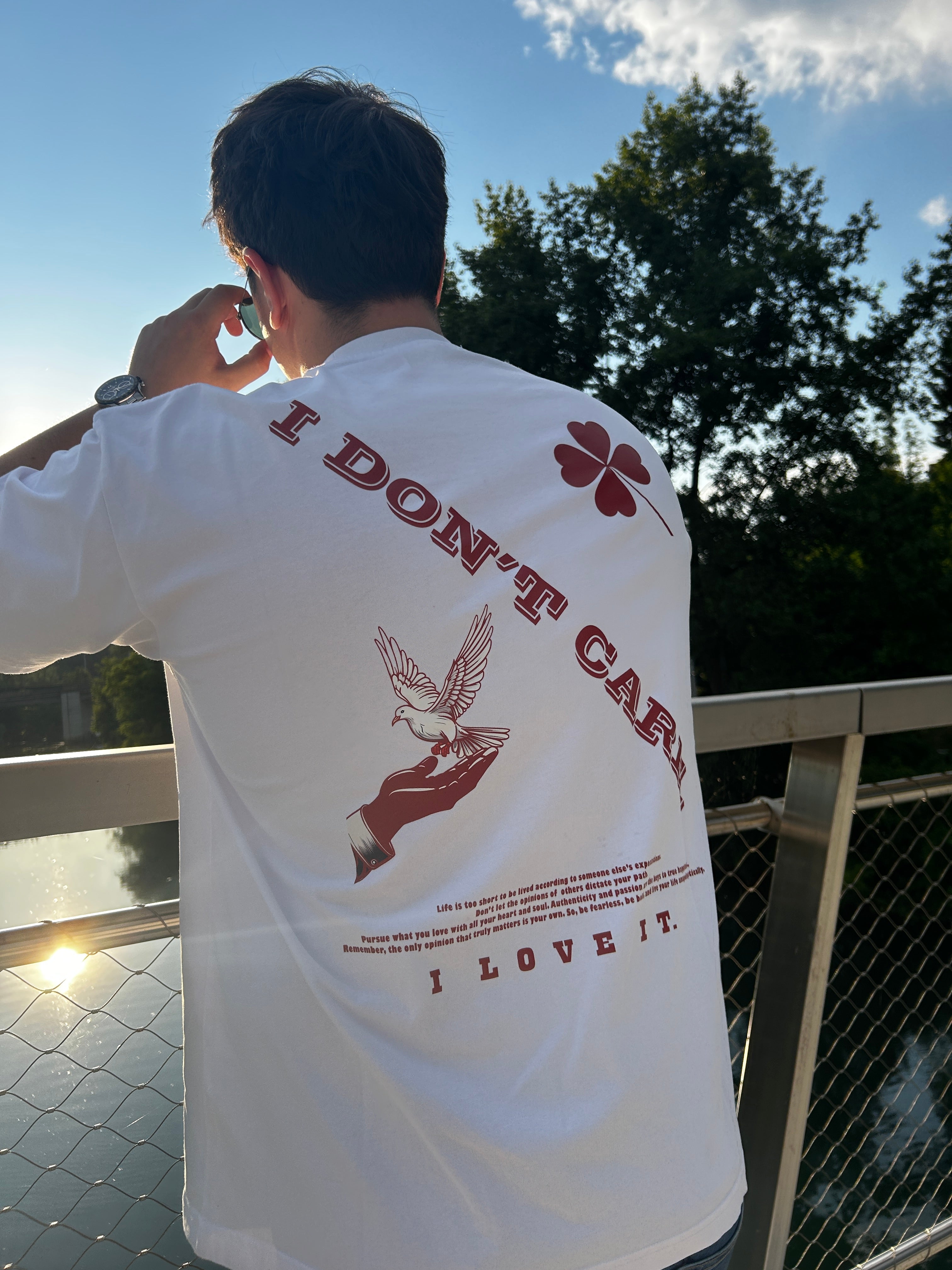 I DON'T CARE Oversized Tee