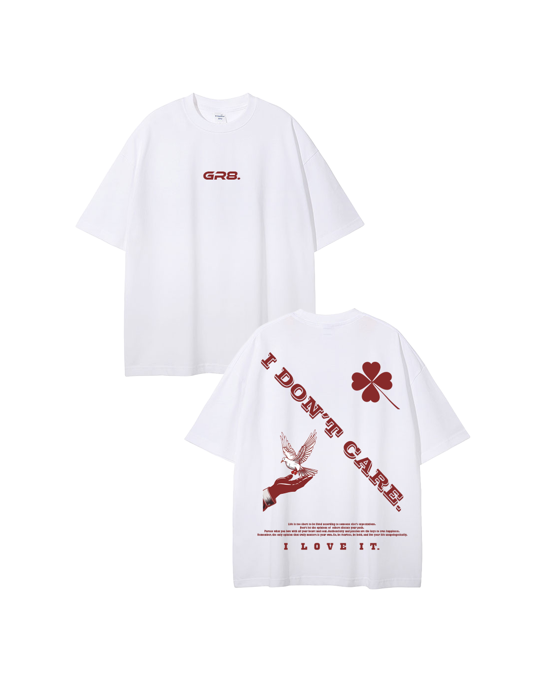 I DON'T CARE Oversized Tee